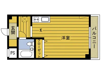 SHELTER OPUS KAKU(ワンルーム/2階)の間取り写真