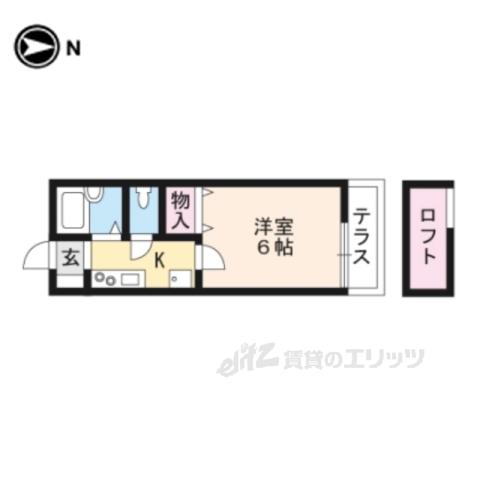 セ・レスト薬大南(1K/1階)の間取り写真