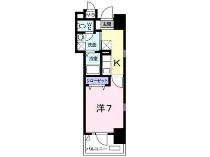 ラウレア(1K/3階)の間取り写真