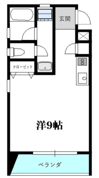 イーダッシュ八幡(ワンルーム/1階)の間取り写真