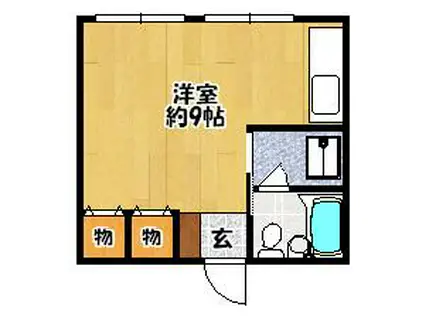 ハイランド21(ワンルーム/1階)の間取り写真