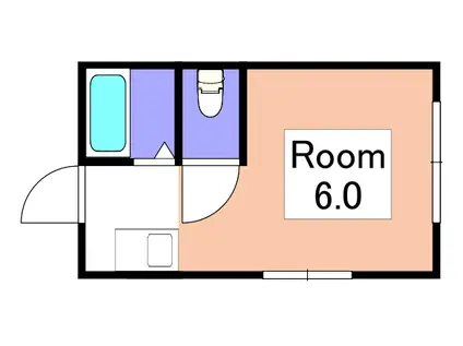 メゾン広瀬(ワンルーム/2階)の間取り写真