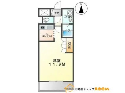 グレース(1K/1階)の間取り写真