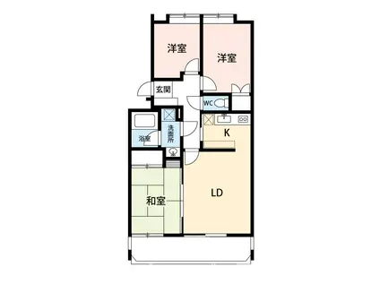 リベルテ東山(3LDK/2階)の間取り写真