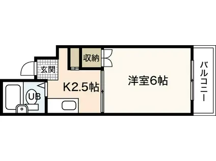 ASSOCIE中広(1K/4階)の間取り写真