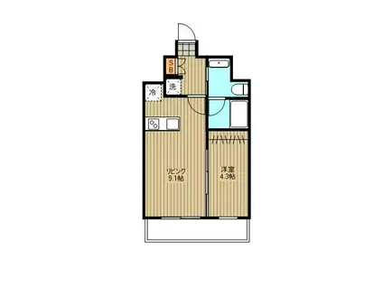 KINUTA HILLS(1LDK/1階)の間取り写真