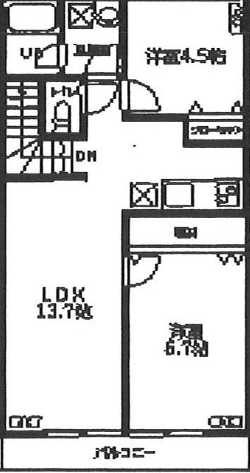 ミリアビタ・奏(2LDK/2階)の間取り写真
