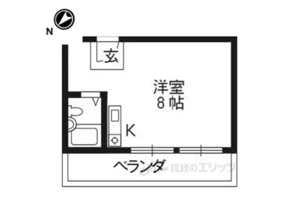 フロンティ松伝1(ワンルーム/1階)の間取り写真