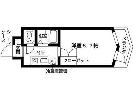 ROSE HILL(1K/5階)の間取り写真