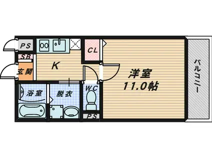 メゾンなか2(1K/1階)の間取り写真