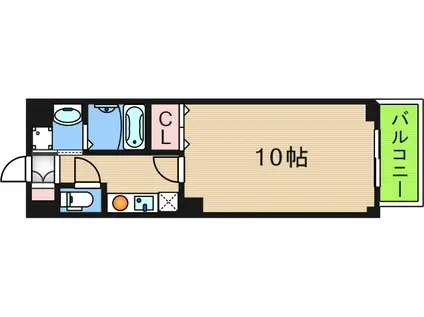 ル・クール天下茶屋北(1K/8階)の間取り写真