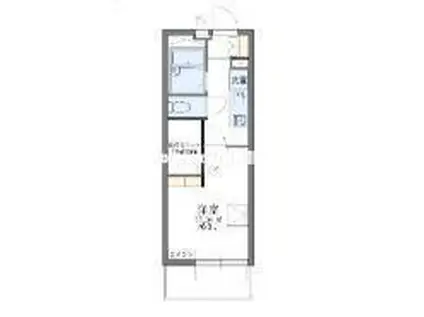 レオパレスWING西淀(1K/4階)の間取り写真