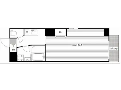 セントフィオーレ上名古屋(1K/5階)の間取り写真