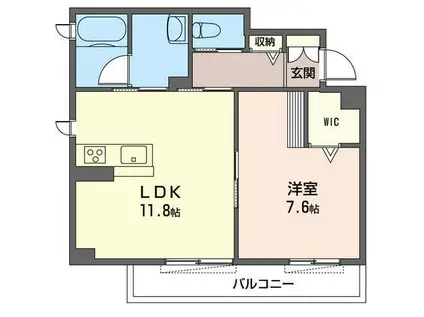 MAISON REVE(1LDK/1階)の間取り写真