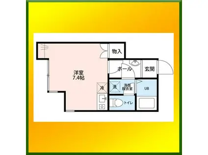 アイコート田無(1K/1階)の間取り写真