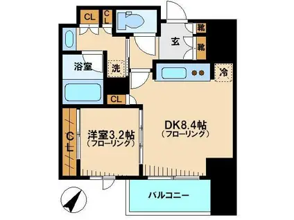 LA DOUCEUR巣鴨(1DK/2階)の間取り写真