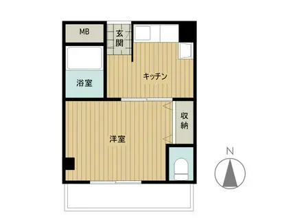 第2椿マンション(1K/3階)の間取り写真
