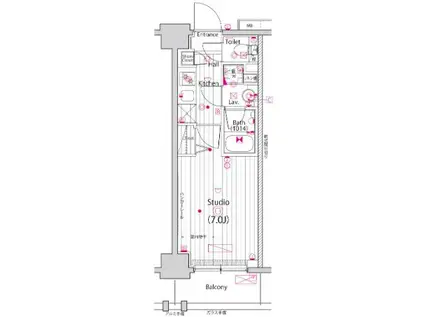 ガーラ・プライム横濱関内(1K/10階)の間取り写真