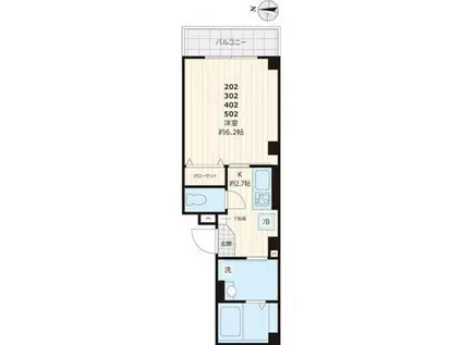 K ANNEX ケーアネックス(1K/3階)の間取り写真