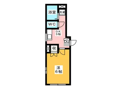 カーサすずらん(1DK/1階)の間取り写真