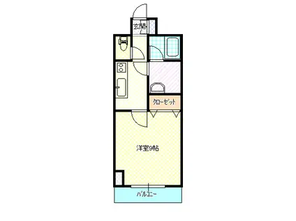 エバ-グリーン(1K/7階)の間取り写真