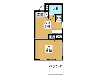 ヘリオス378立川(1DK/3階)の間取り写真