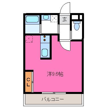 KS CITY 2(ワンルーム/1階)の間取り写真