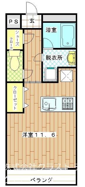 JR宇都宮線 東大宮駅 徒歩3分 4階建 築20年(ワンルーム/1階)の間取り写真