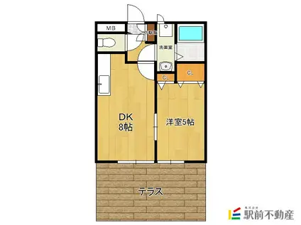 ランドベアー21II(1LDK/1階)の間取り写真