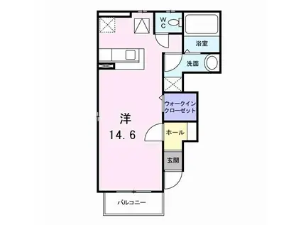 コンバラリア(ワンルーム/1階)の間取り写真