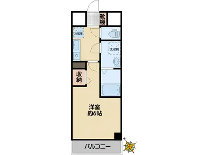 シエル白山A館(1K/4階)の間取り写真