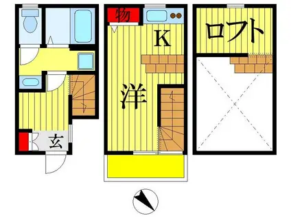 NKレジデンス(1K/1階)の間取り写真