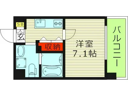 JPレジデンス大阪城東II(1K/3階)の間取り写真