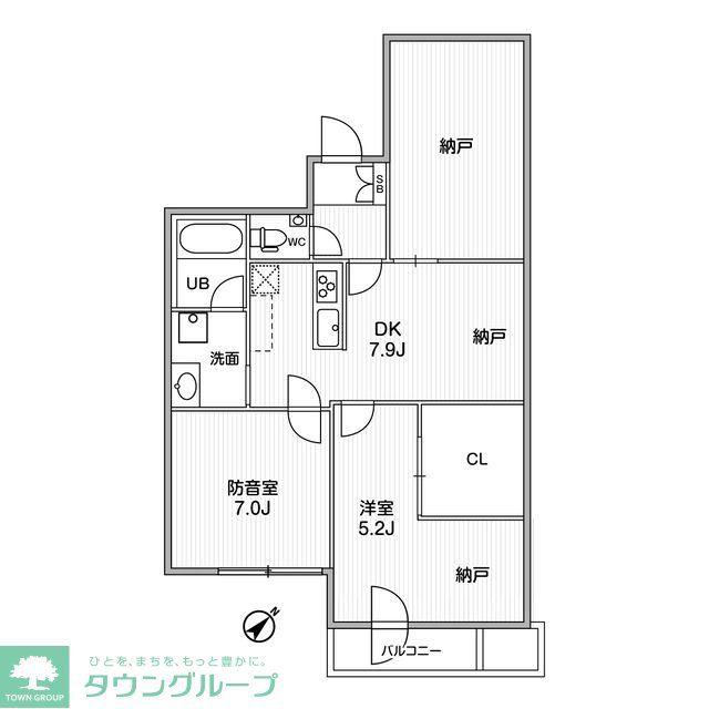 ルミナス練馬(2SDK/5階)の間取り写真