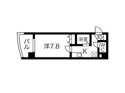 マンションリバーサイド(1K/3階)の間取り写真