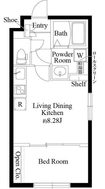 CASA PIAZZA北千住(1LDK/3階)の間取り写真