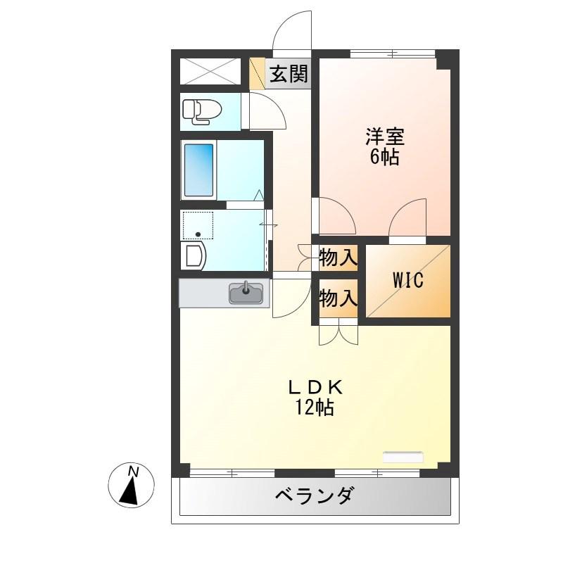 ロイヤルズマンション戸祭(1LDK/3階)の間取り写真