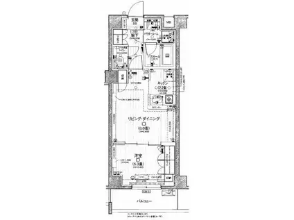 デュオステージ横濱赤門通(1LDK/7階)の間取り写真