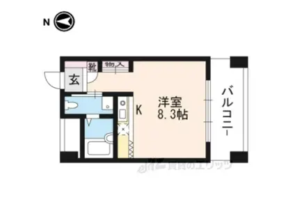 SUMAU(1K/3階)の間取り写真