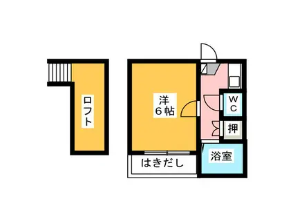 ファインコートK(1K/1階)の間取り写真