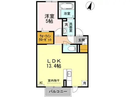 パドレ115(1LDK/1階)の間取り写真