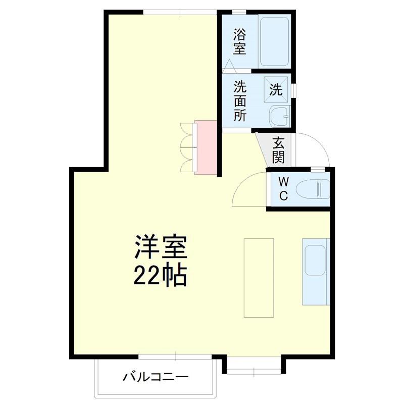 エスポワヒルズ(ワンルーム/1階)の間取り写真