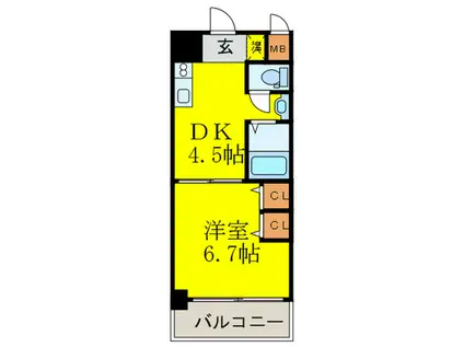 第15関根マンション(1DK/2階)の間取り写真