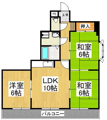 メゾンシグナス(3LDK/2階)の間取り写真
