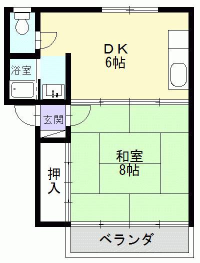 ハイムエビス(1DK/3階)の間取り写真