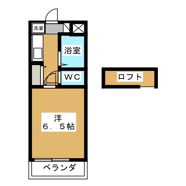 ユキハウス(1K/2階)の間取り写真