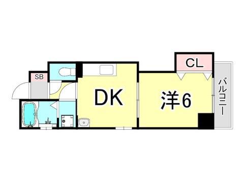 ル・ムーブル井村(1DK/4階)の間取り写真