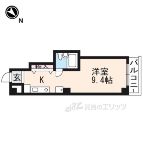 ドエルコトブキ(ワンルーム/3階)の間取り写真