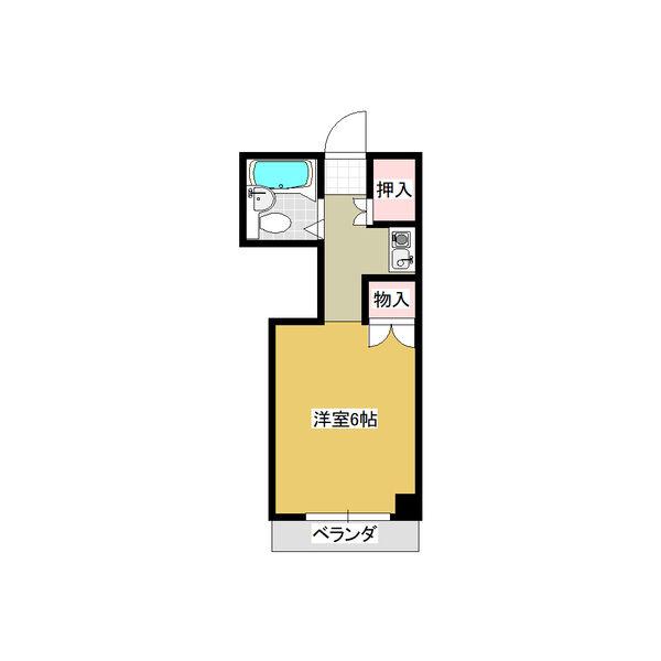 ジョイアスニシハラ(ワンルーム/4階)の間取り写真