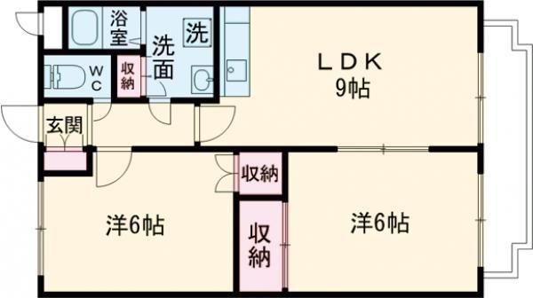 グランドマンション(2LDK/1階)の間取り写真